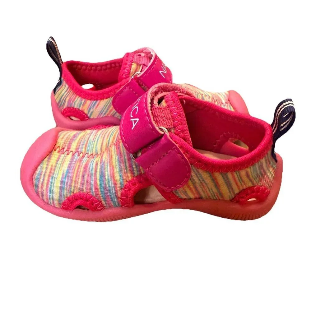 Nautica Slip Resistant Pink Water Shoes Kids Girls Size 5 Beach Shoe